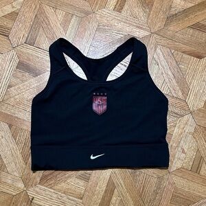 Nike Black Sports Bra with Team USA Emblem